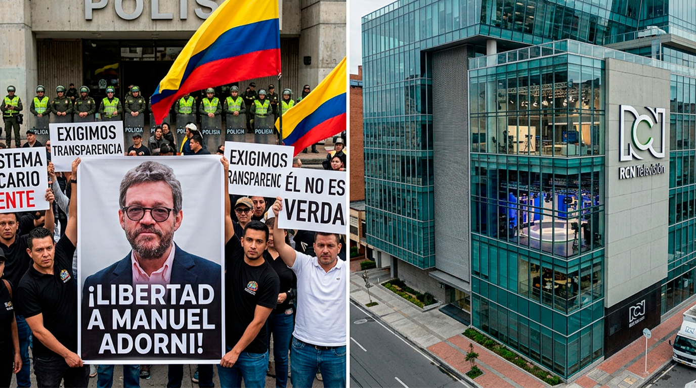 Doctor Alejandro Valencia detenido frente al canal.