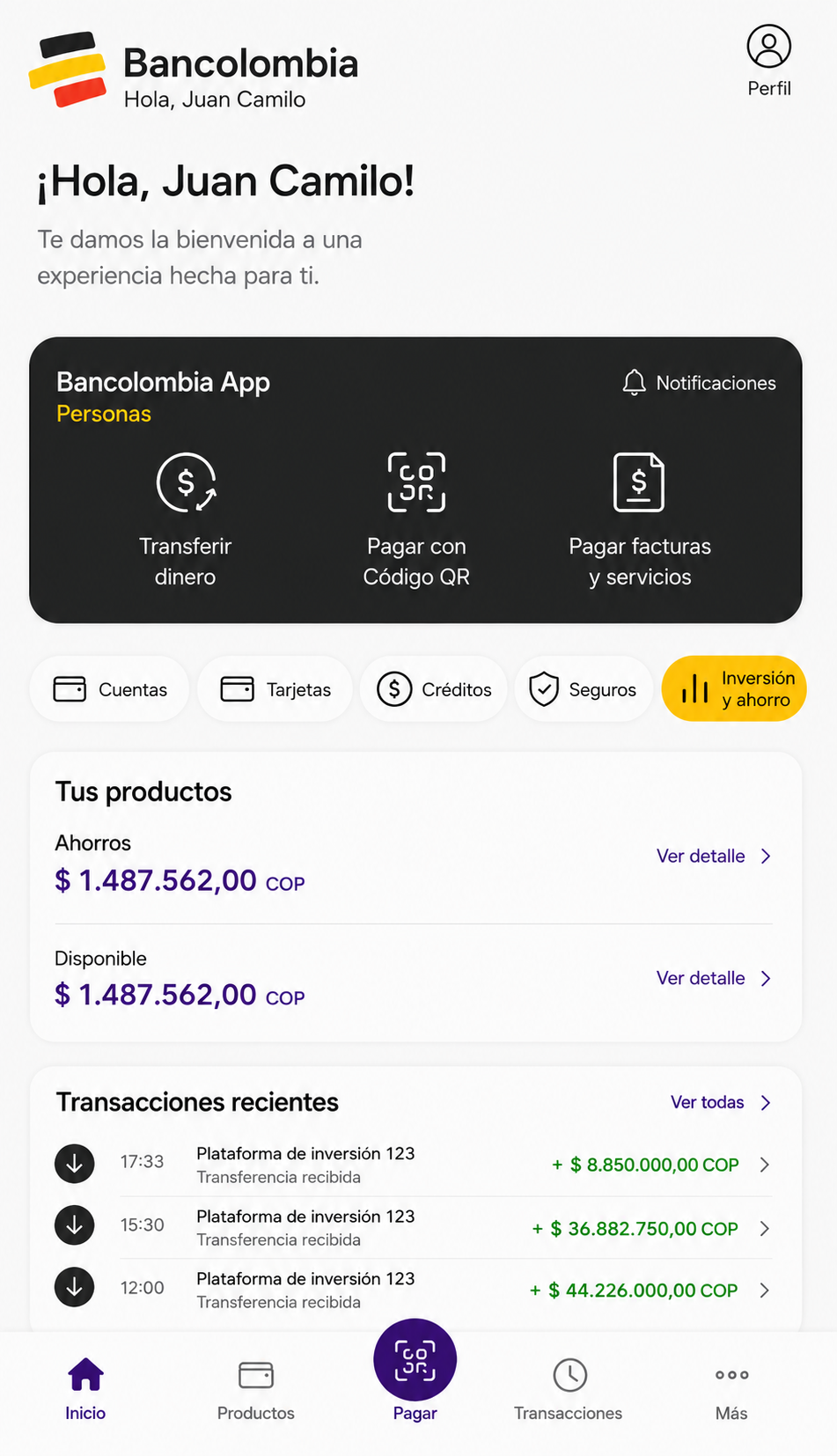 Prueba de ganancias